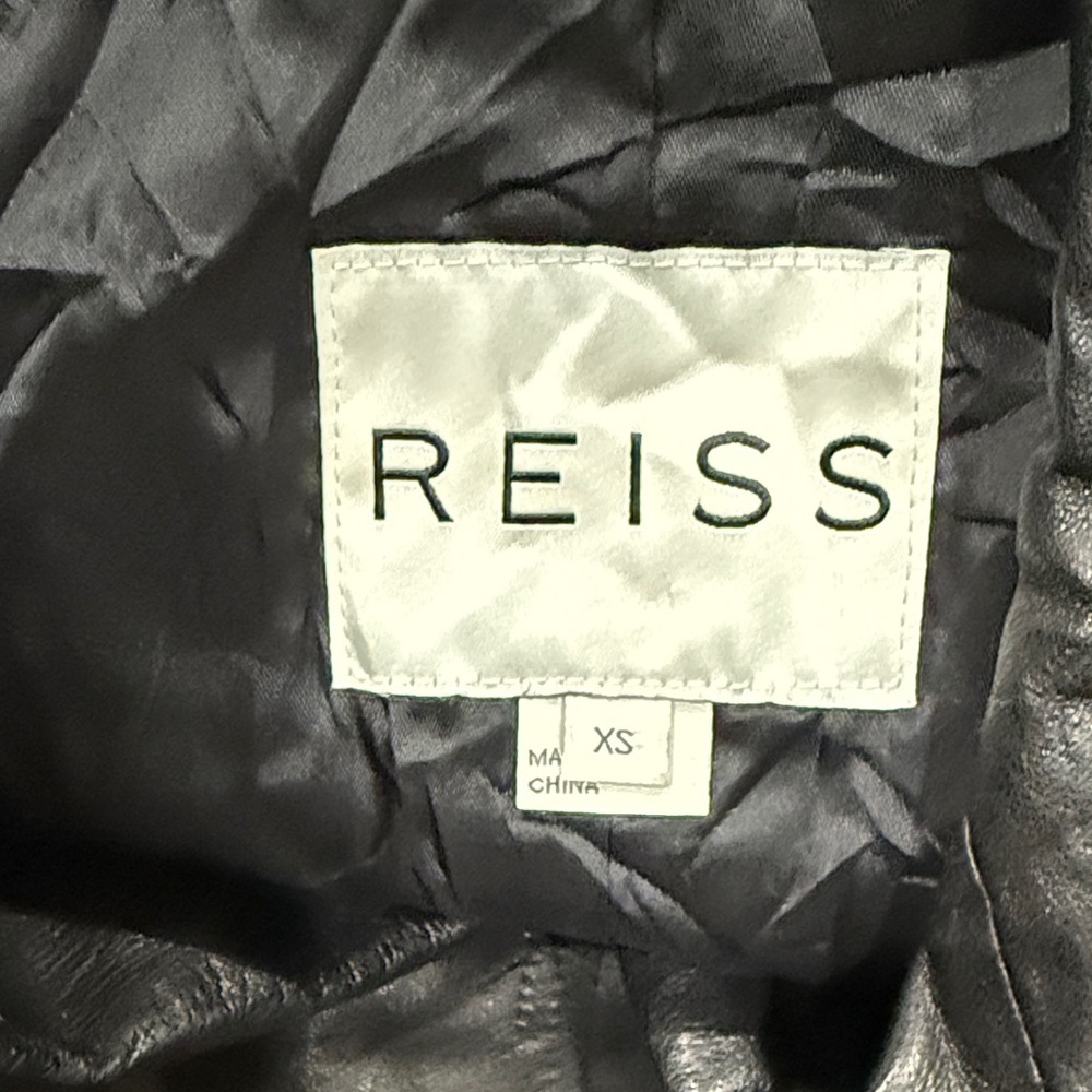 Reiss Soft Lamb Leather Moto Jacket - Picture 4 of 9